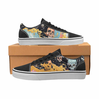 WOMEN'S Skulls  Marble Skulls Lace-Up Canvas Dreamlike Shoes