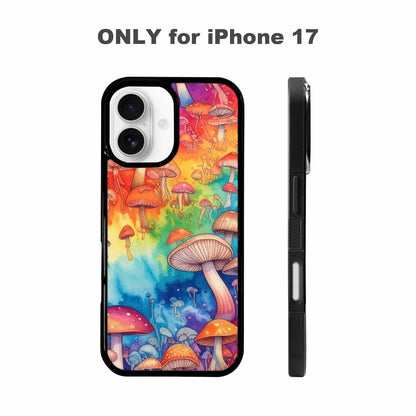 iPhone 17 Case — Mushrooms Tie Dyemushrooms Pat Tie Dye, Unique Phone Case Design