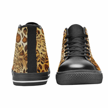 MEN'S Animal Print High Top Canvas Cottagecore Sneakers