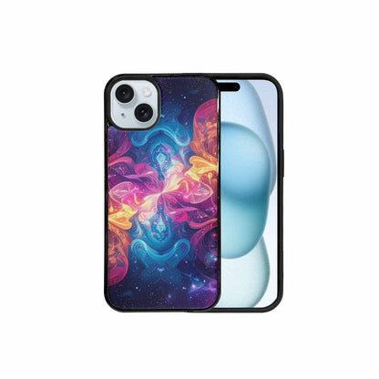 iPhone 15 Plus Case — Rose Galaxy Art Seamless Pattern Vibrant, Customized Protective Case