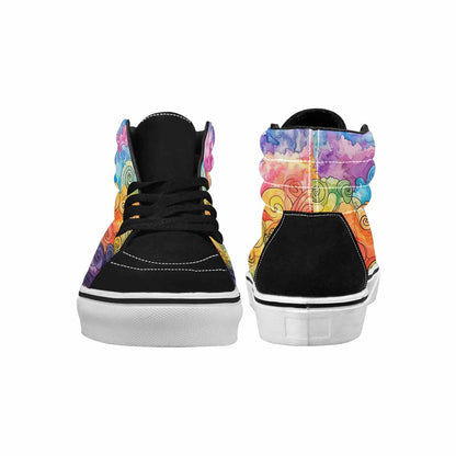 MEN'S Tie Dye High Top Canvas Wearable Art Aesthetic Custom Shoes