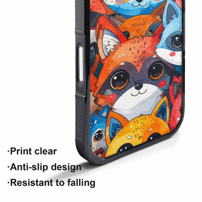 iPhone 17 Pro Max Case — Watercolor Kawaii Fox Watercolor Abstract, Custom Designed Case Cover