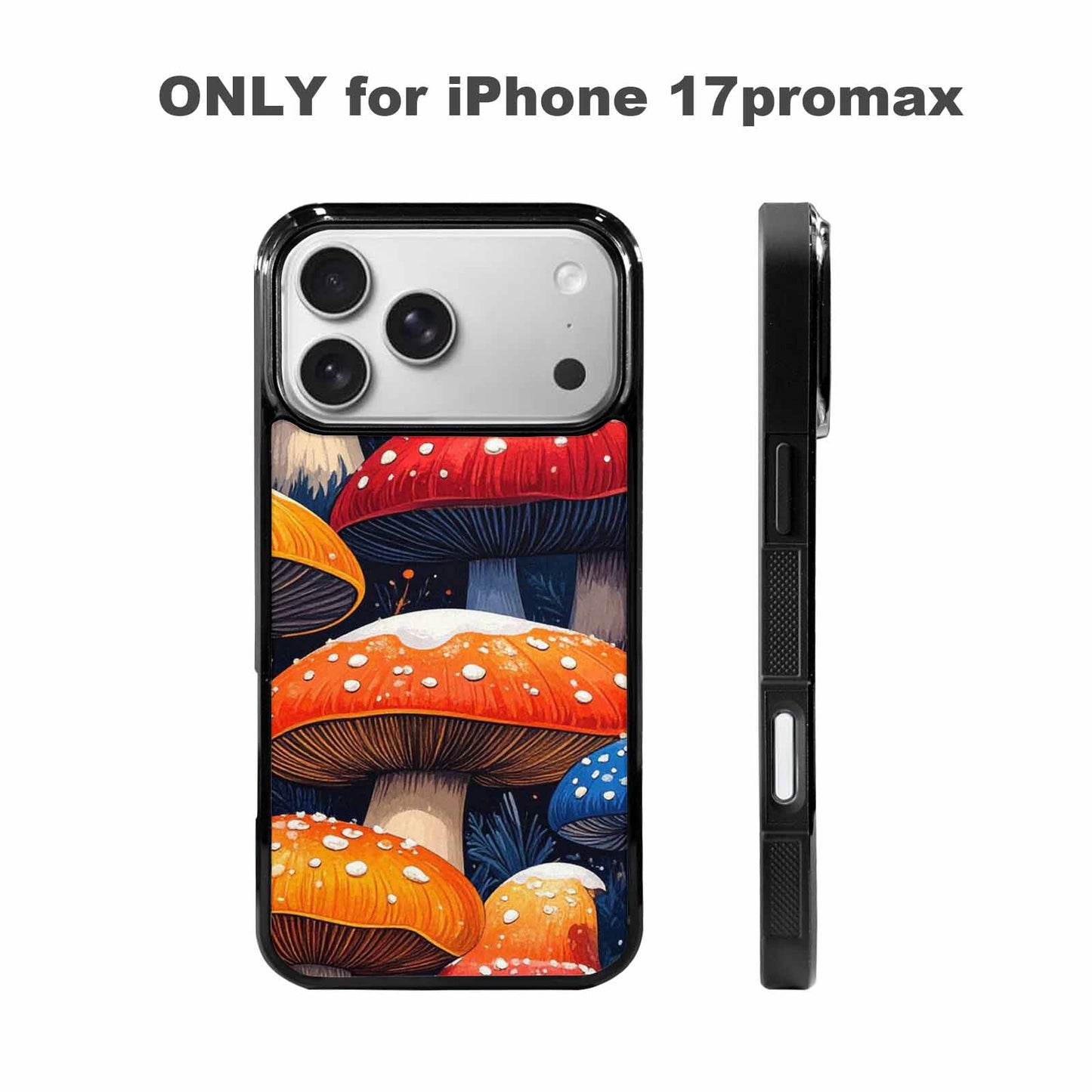 iPhone 17 Pro Max Case — Vivid Winter Mushroom Cartoon Cute, Custom Phone Case