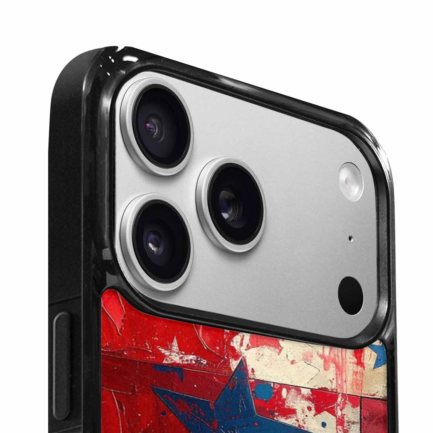 iPhone 17 Pro Max Case — Patriotic Stars And Stripes Galaxy Space, Custom Printed Phone Case