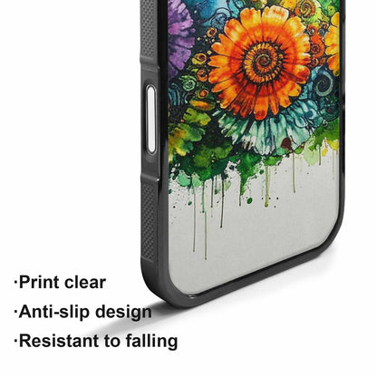 iPhone 17 Case — Black &amp; Green Ink Tie Dye, Unique Phone Case Design