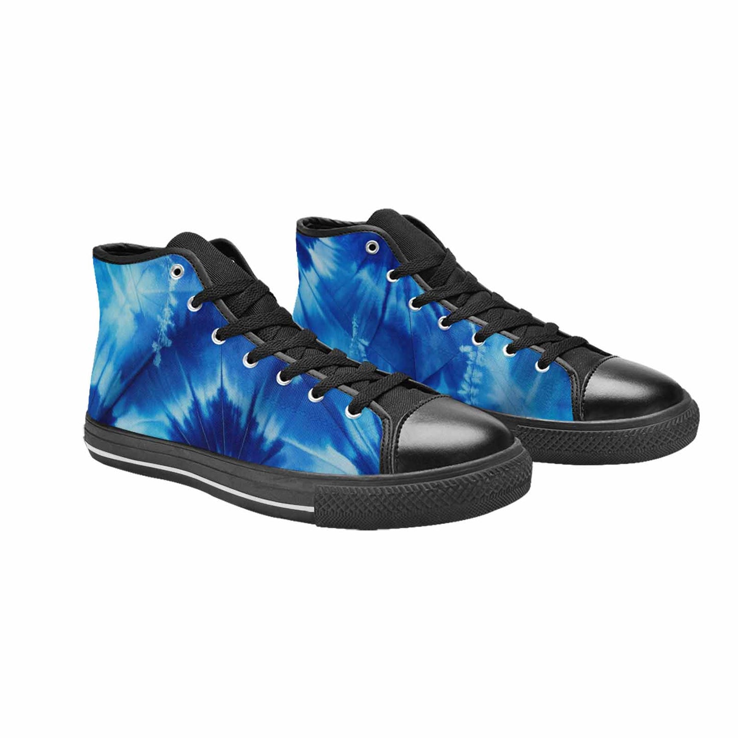 MEN'S Tie Dye Shibori Indigo High Top Canvas Vivid Sneakers