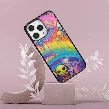 iPhone 15 Pro Max Case — Aliens Tie Dyemelting Aliens P, Custom Print Case Cover
