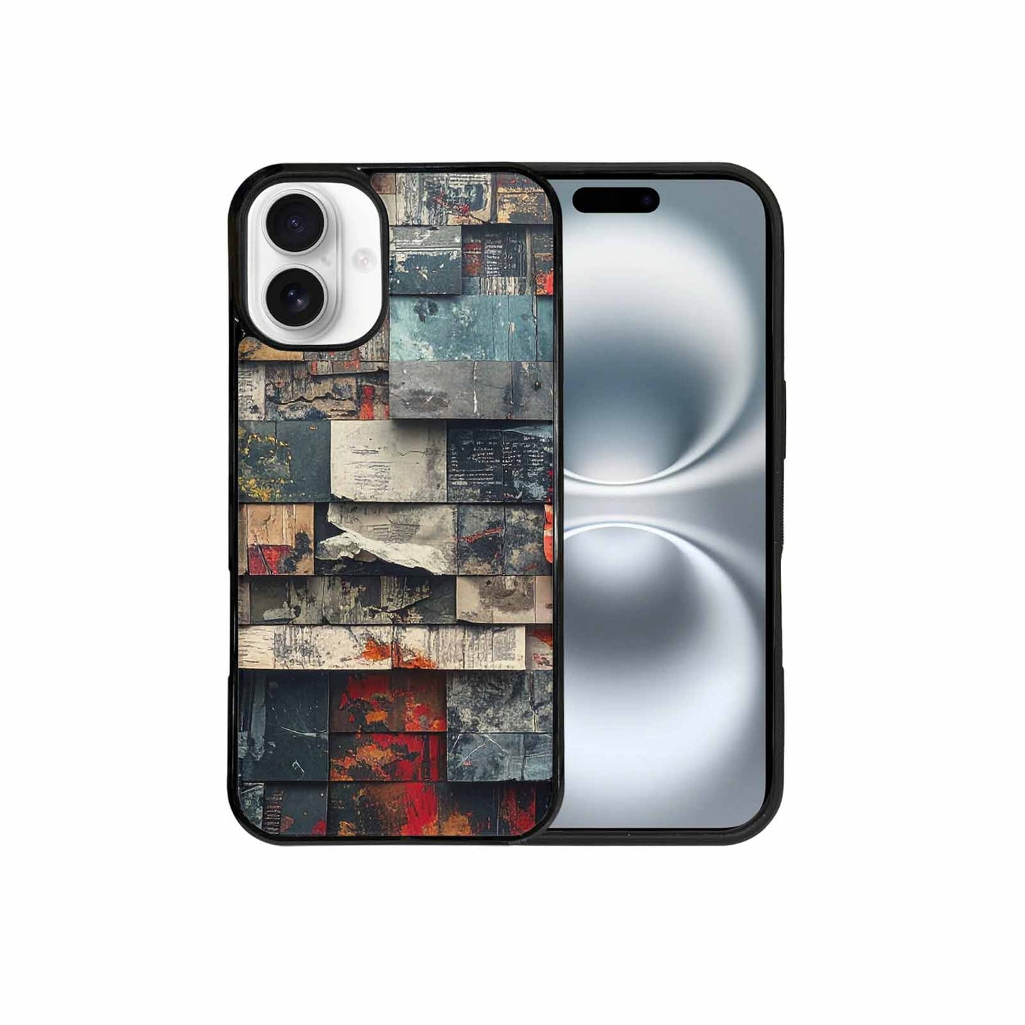 iPhone 16 Plus Case — Distressed Grunge Texture Pattern Hundreds Of, Custom Art Phone Cover