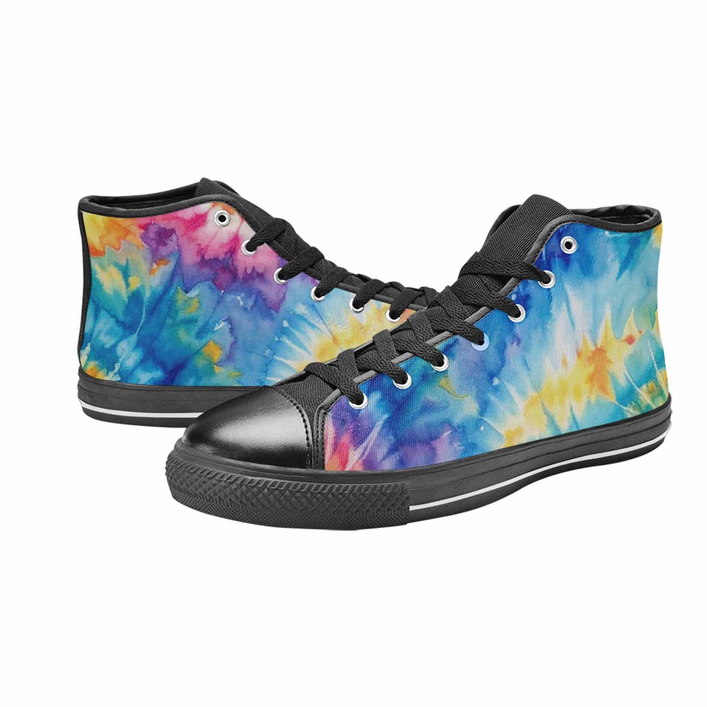 MEN'S Tie Dye Swirl High Top Canvas Surreal Shoes