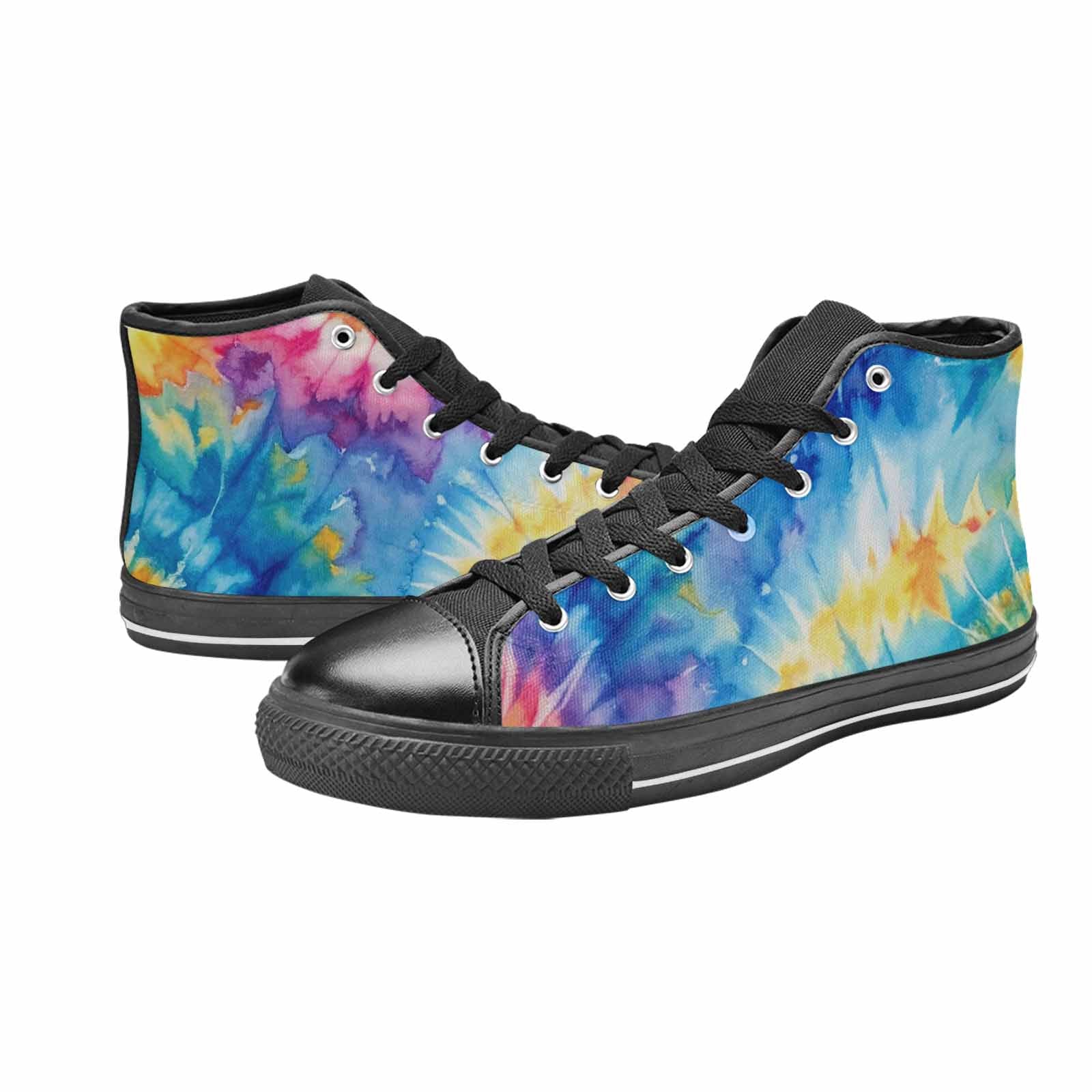 MEN'S Tie Dye Swirl High Top Canvas Surreal Shoes