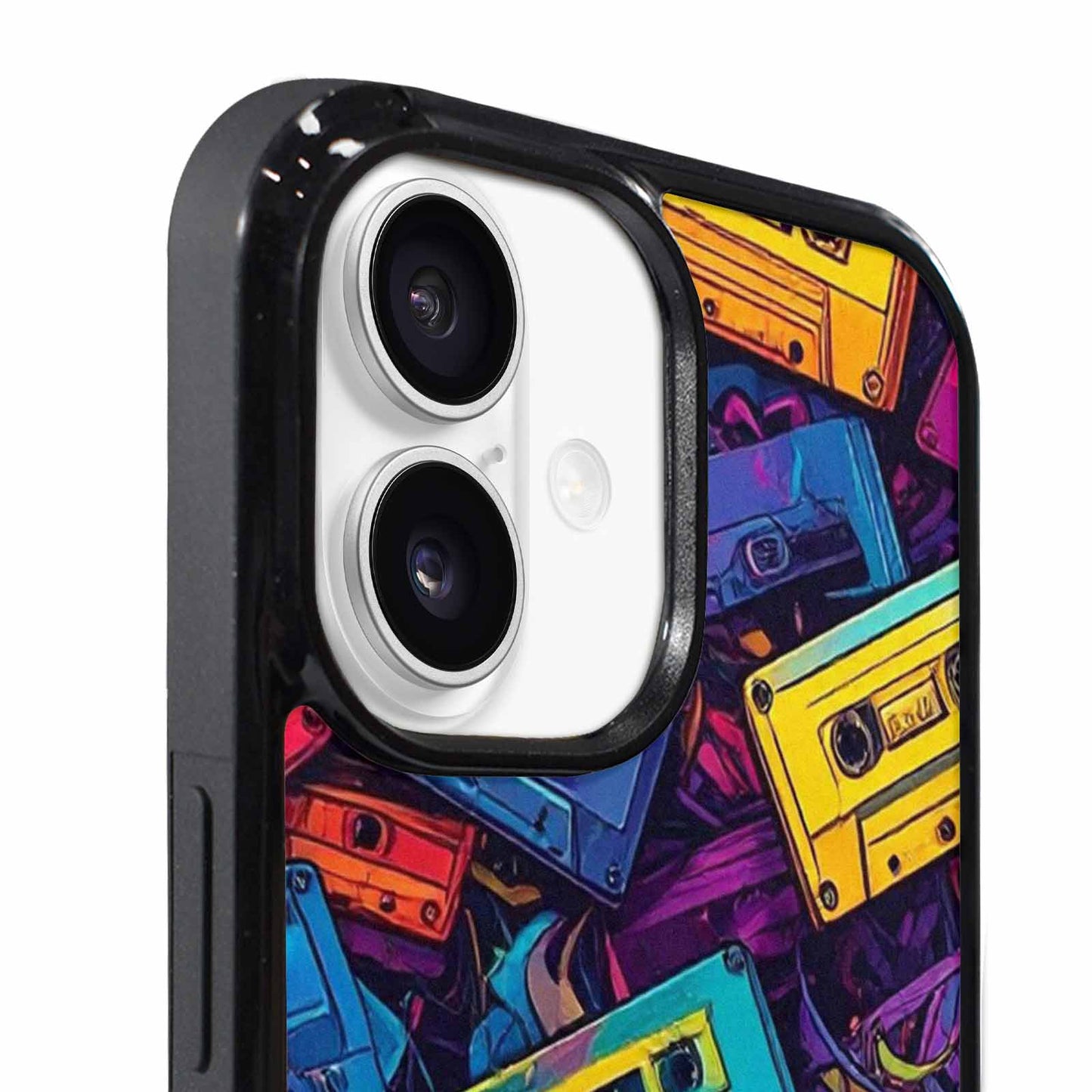 iPhone 17 Case — Retro Cassette Tape Pattern Retro Vintage, Custom Designed Case Cover