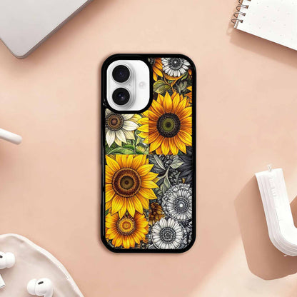 iPhone 17 Case — Small Sunflower Pattern, Randomly Floral, Unique Phone Case Design