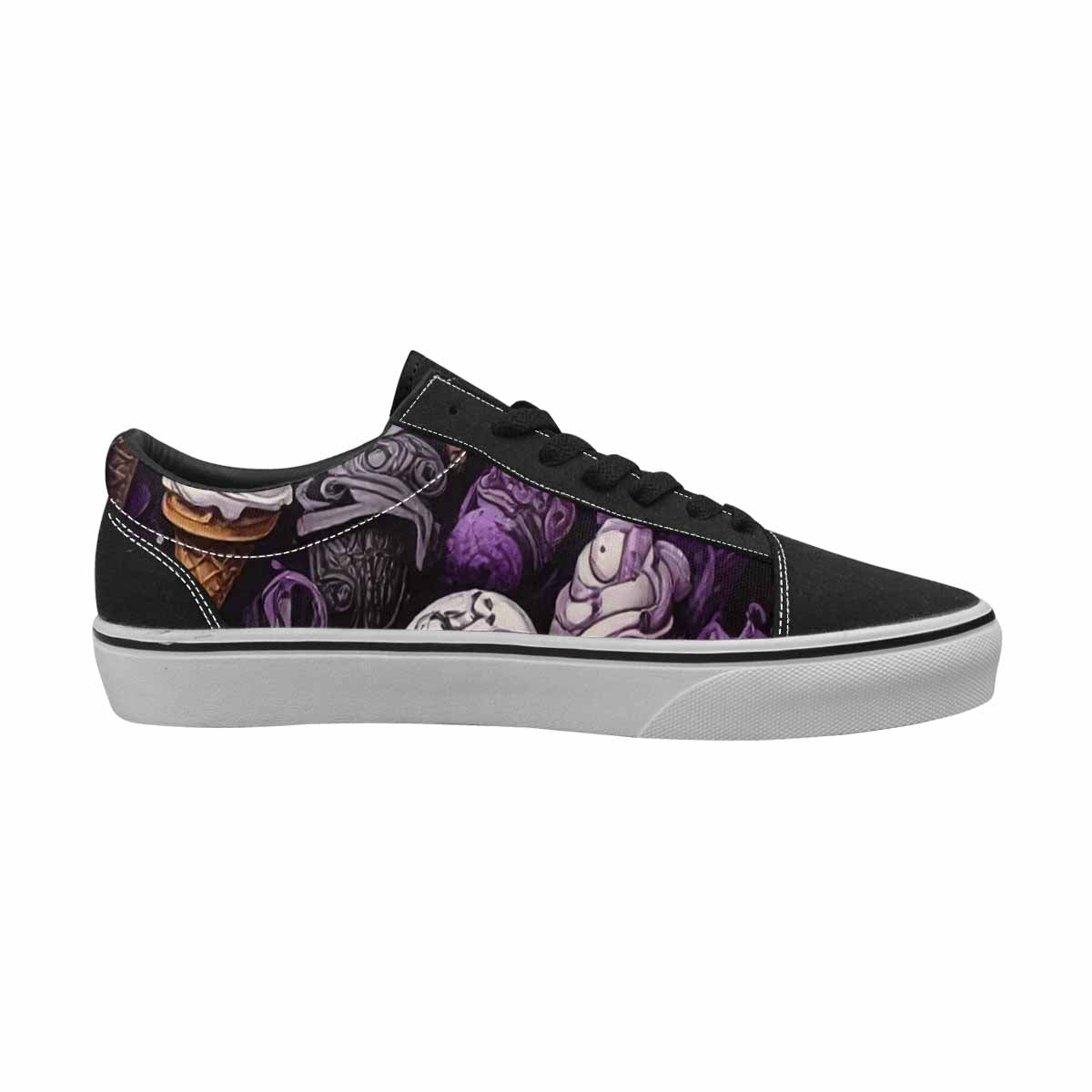 WOMEN'S Ice Cream Motif Lace-Up Canvas Aesthetic Shoes