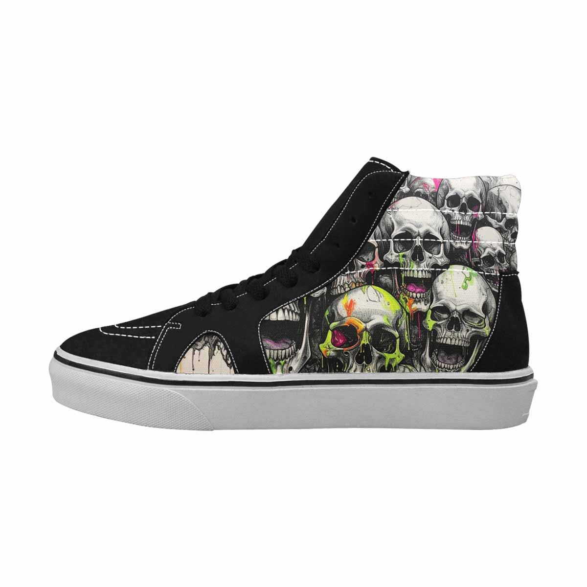 MEN'S Rainbow From Skull S High Top Canvas Neon Fantasy Shoes