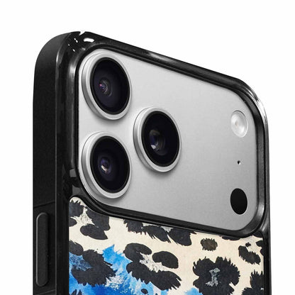 iPhone 17 Pro Case — Animal Print Black Blue Ink Animal, Personalized Phone Case