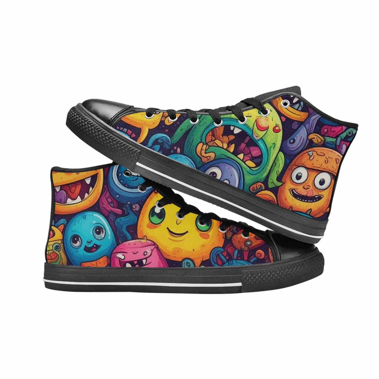 MEN'S Cartoon Monster Character High Top Canvas Y2K Shoes
