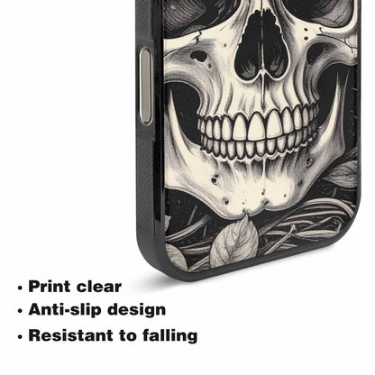 iPhone 16 Pro Case — 20 Skulls Overlapping Seamless Tileable Pattern, Custom Designed Case Cover