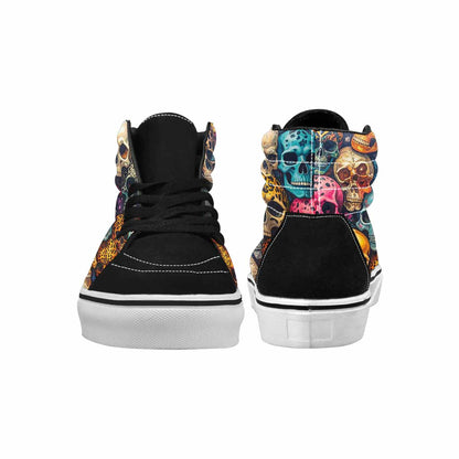 MEN'S Skulls High Top Canvas Vivid Custom Sneakers