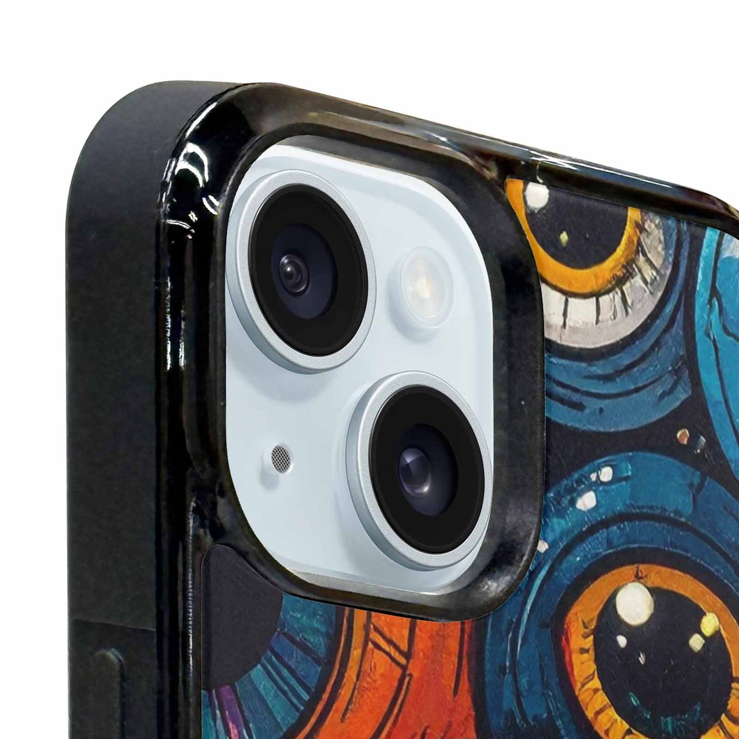 iPhone 15 Case — Cartoon Eyeballs, Custom Printed Phone Case