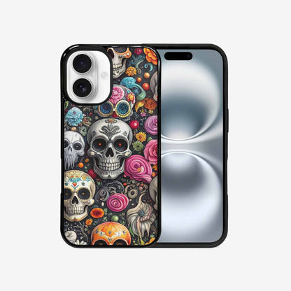 iPhone 16 Case — Greyscale Black And White Dark Black, Custom Phone Case