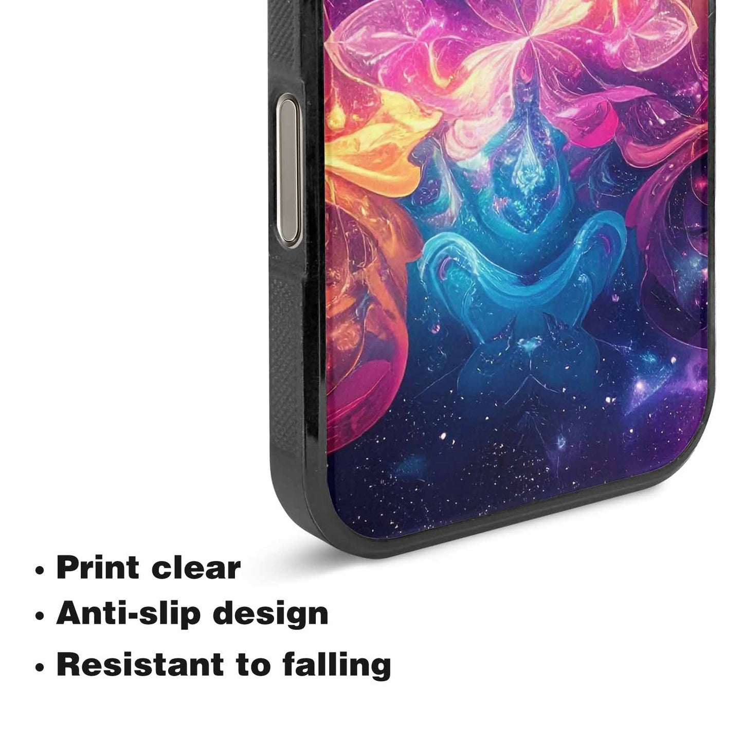 iPhone 16 Pro Max Case — Rose Galaxy Art Seamless Pattern Vibrant, Custom Designed Case Cover