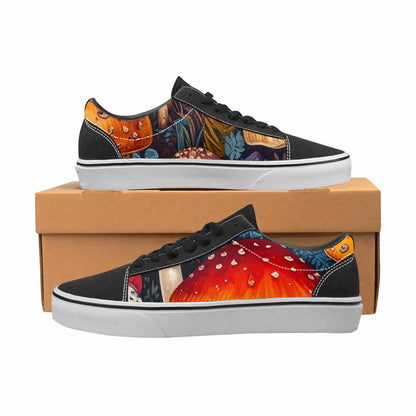 WOMEN'S Mushrooms Lace-Up Canvas Vibrant Chaos Sneakers