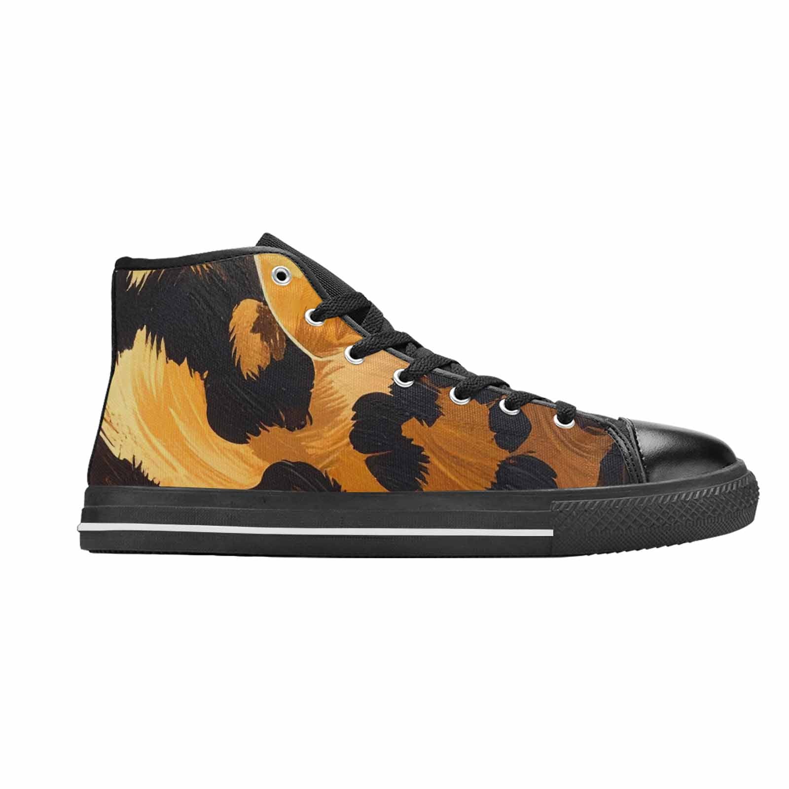 WOMEN'S Leopard Soft Airbrush Gradient High Top Canvas Aesthetic Shoes