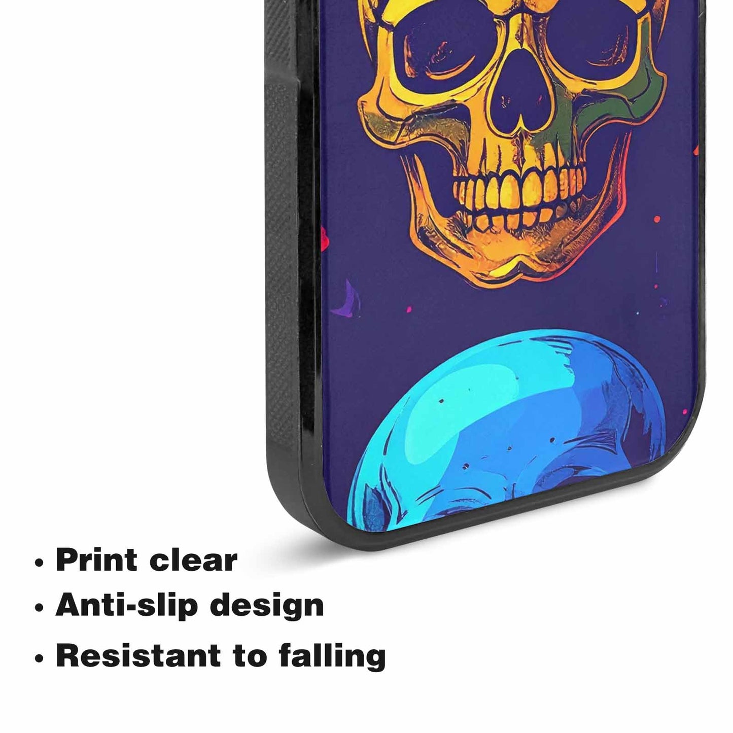 iPhone 15 Case — Pride Flag Skulls Seamless Pattern Vibrant, Custom Phone Case
