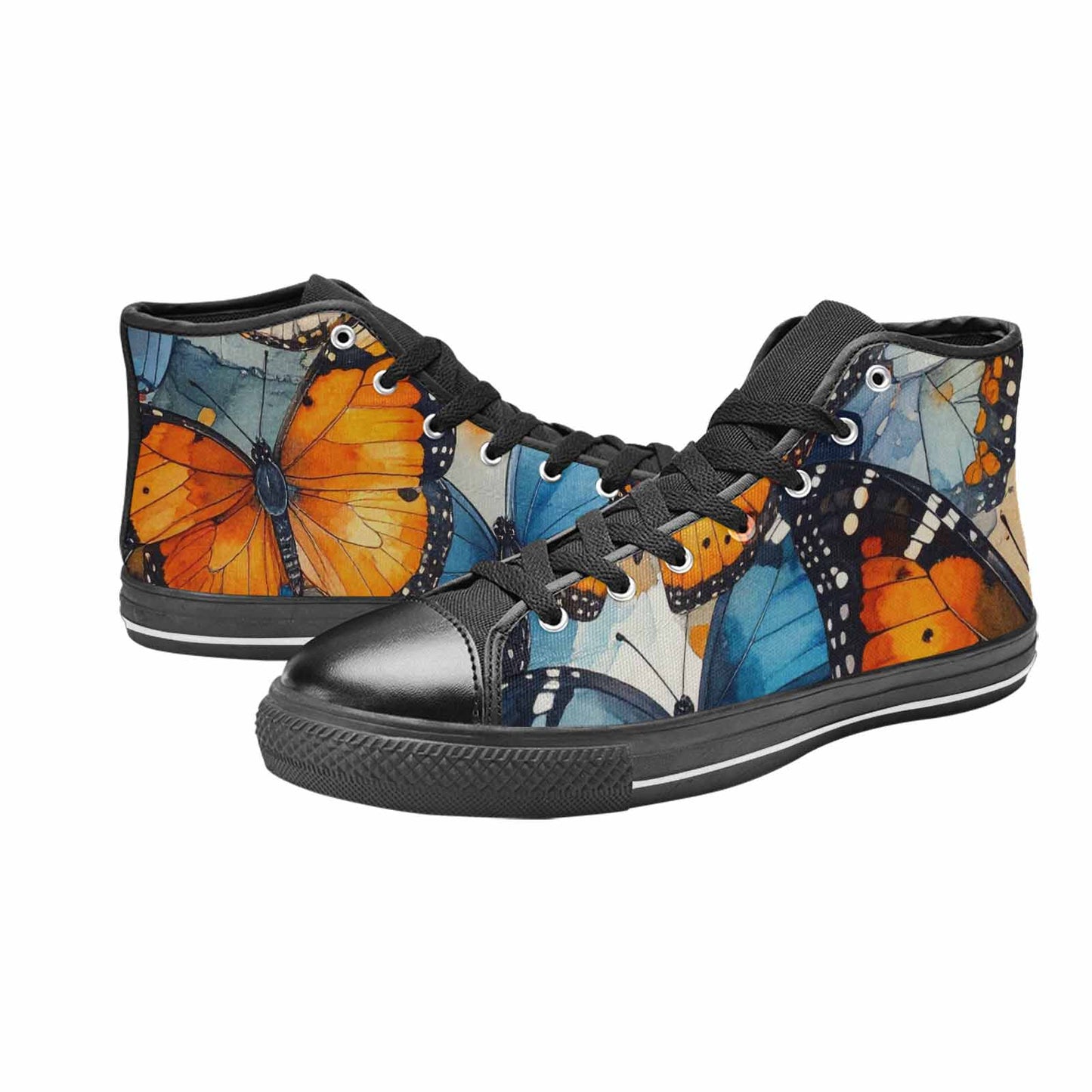 MEN'S Butterfly Wing High Top Canvas Aesthetic Custom Sneakers