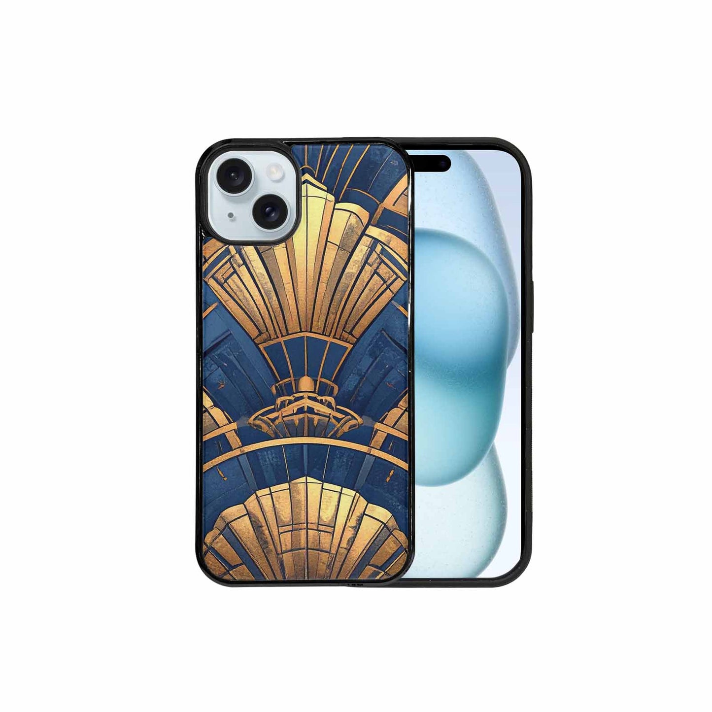 iPhone 15 Plus Case — Art Deco Illustration Pattern, Custom Art Phone Cover