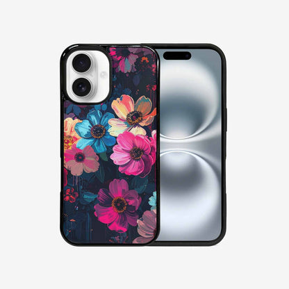 iPhone 16 Case — Shadowy Glitch Floral Pattern Hundreds Of, Personalized Phone Case