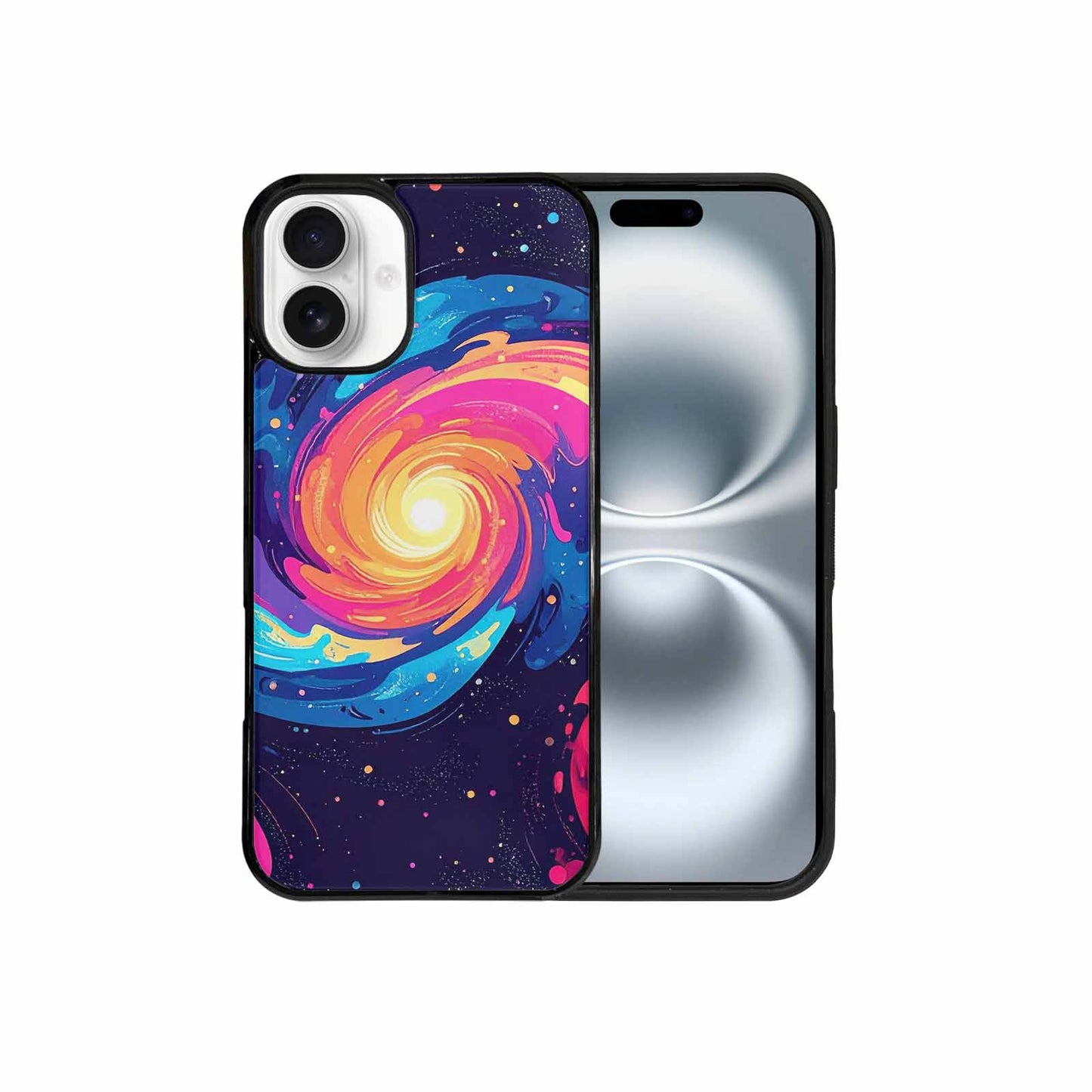 iPhone 16 Plus Case — Love Wins Galaxy Seamless Pattern Vibrant, Customized Protective Case