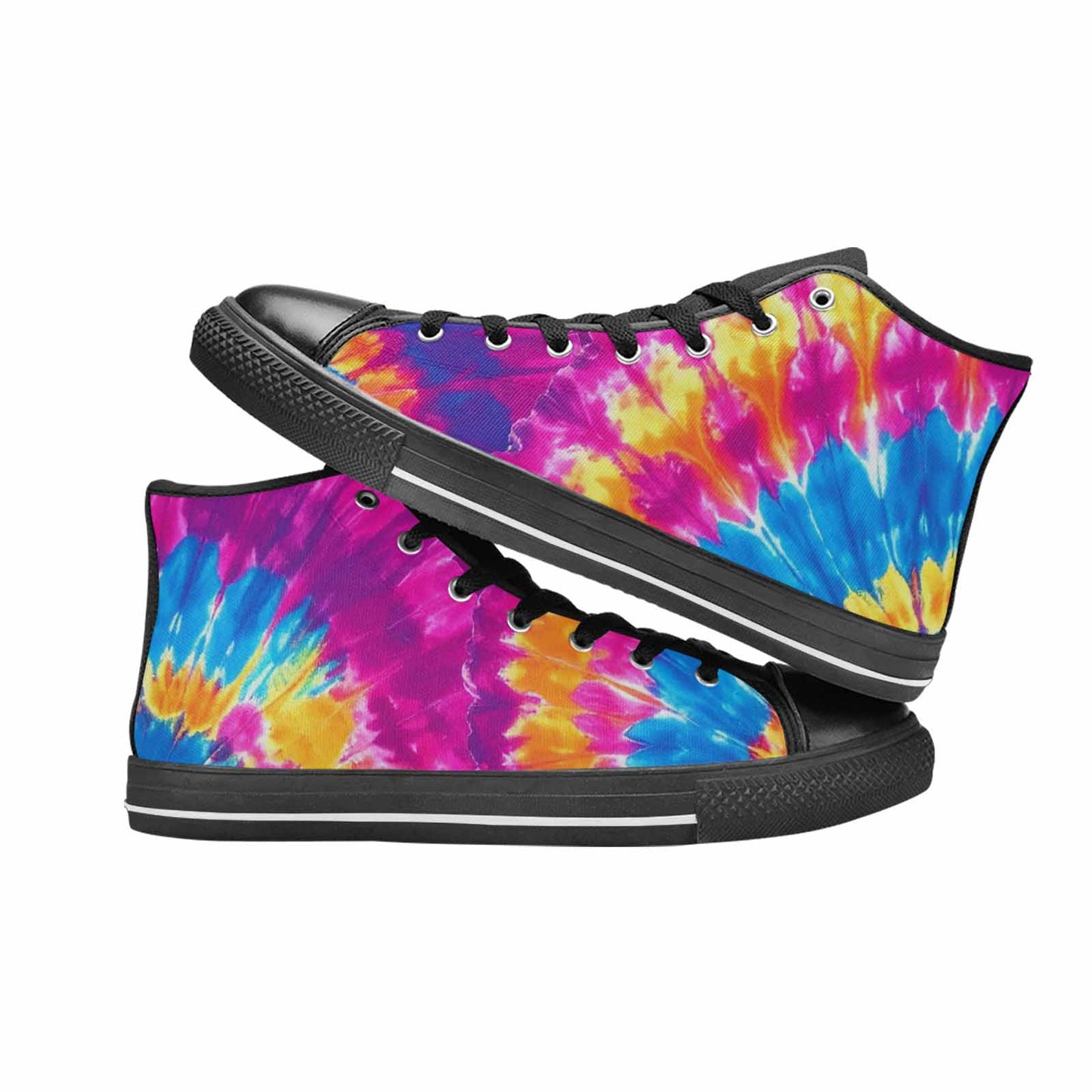 MEN'S Tie Dye Spiral High Top Canvas Y2K Sneakers