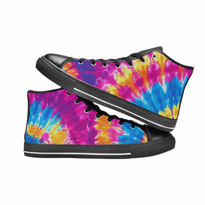 MEN'S Tie Dye Spiral High Top Canvas Y2K Sneakers
