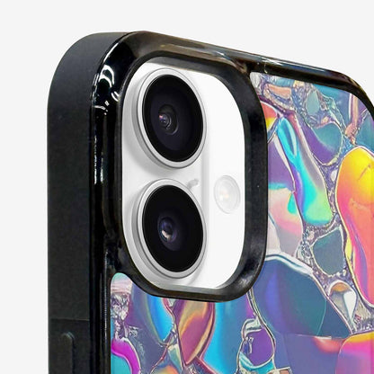 iPhone 16 Case — Holographic Iridescent Shimmer Pattern Hundreds Of, Unique Phone Case Design