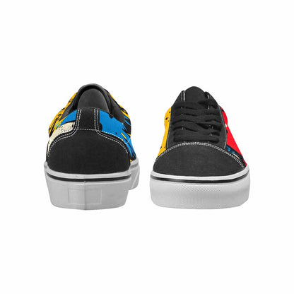 WOMEN'S Comic Book Halftone Canvas Lace-Up Dark Academia Sneakers