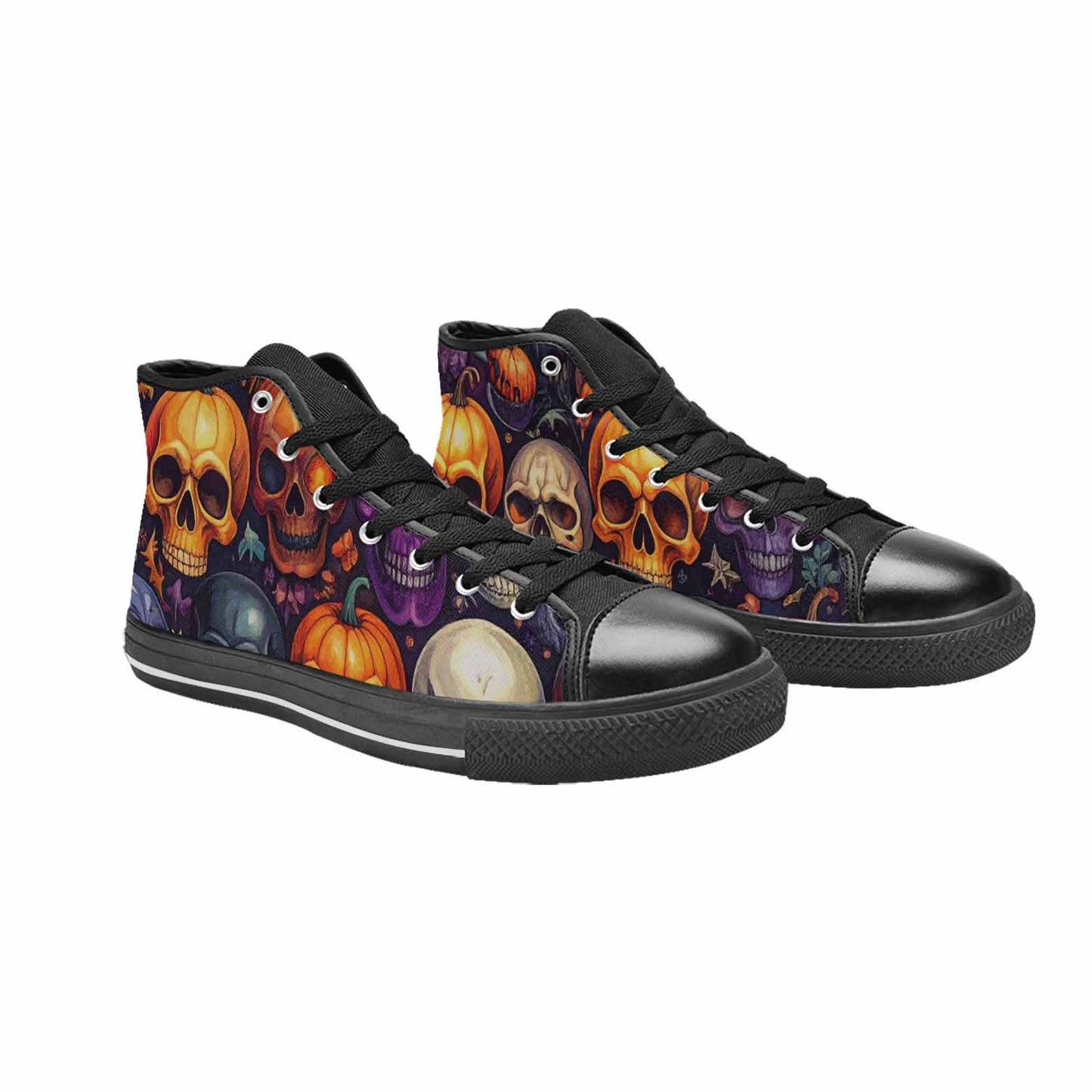 MEN'S Skulls - Halloween High Top Canvas Neon Fantasy Shoes