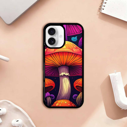 iPhone 17 Case — Psychedelic Mushroom Cartoon Pattern Cartoon Cute, Custom Art Phone Cover