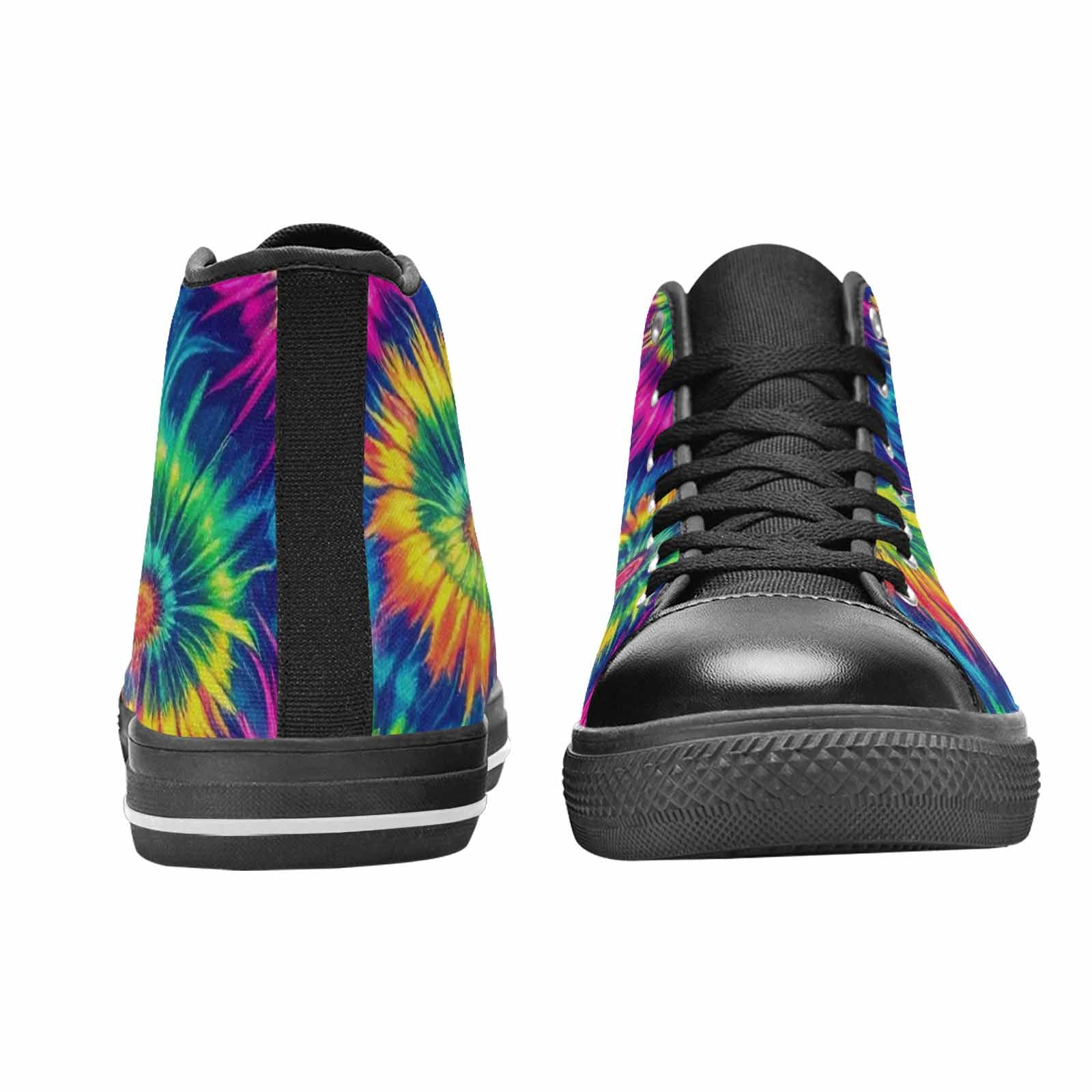 WOMEN'S Tie Dye - High Top Canvas Vibrant Chaos Shoes