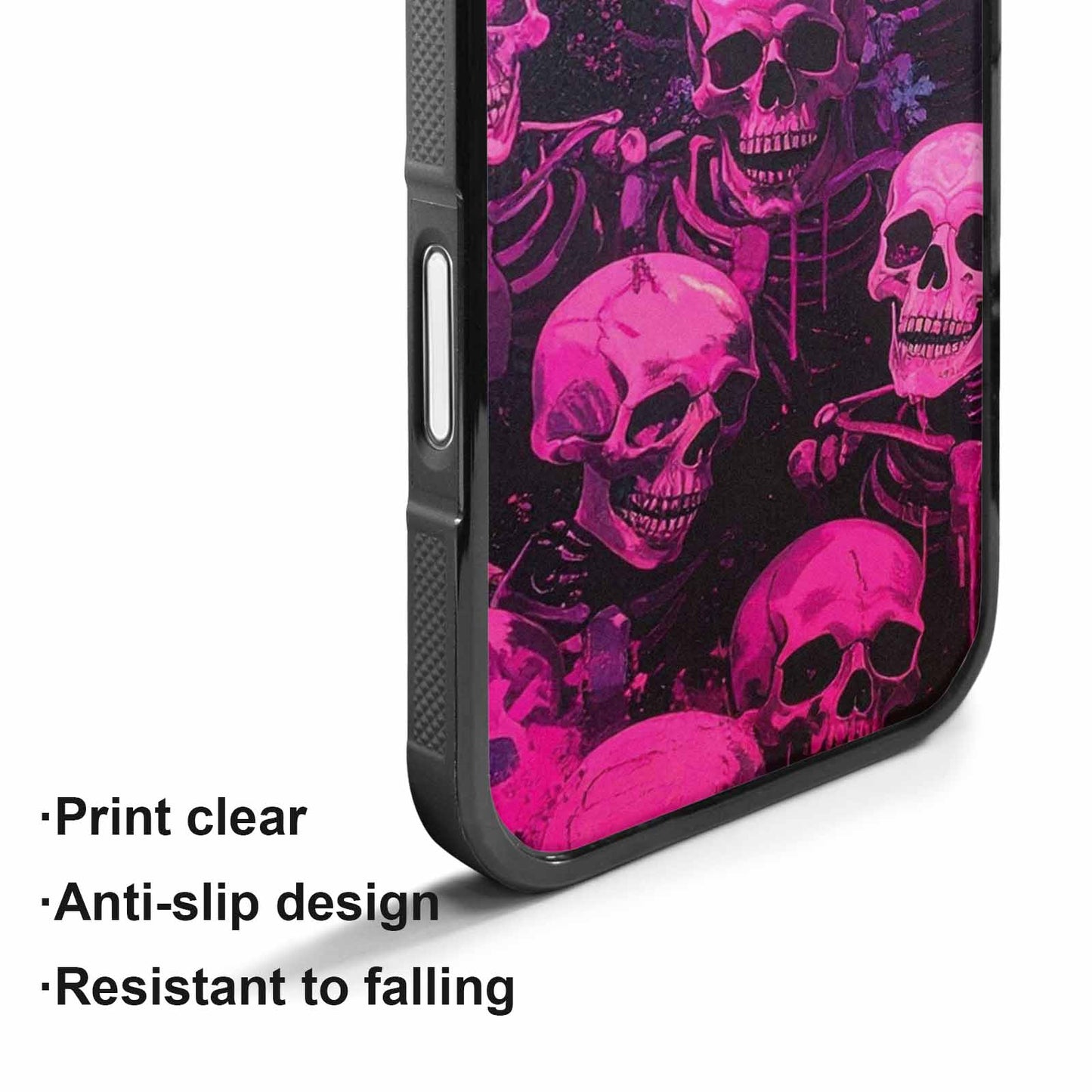 iPhone 17 Case — Skeletons Neon Pink Glowskelet Original Art, Original Design Phone Case
