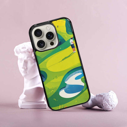 iPhone 16 Pro Case — Golf Cartoon Art Pattern, Custom Phone Case