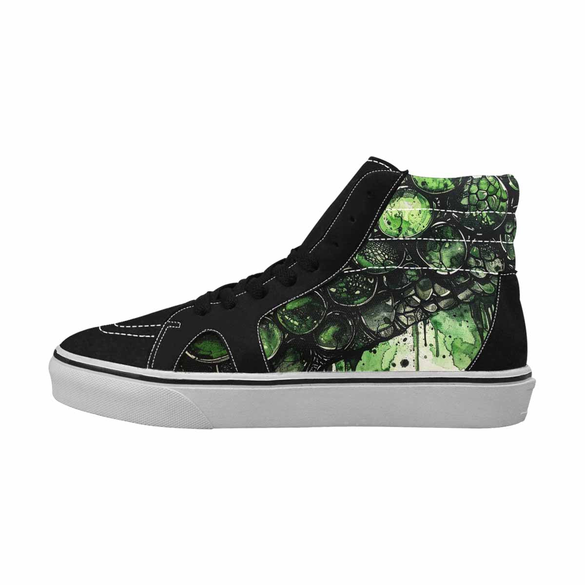 MEN'S Reptile Scale High Top Canvas Melting Art Sneakers