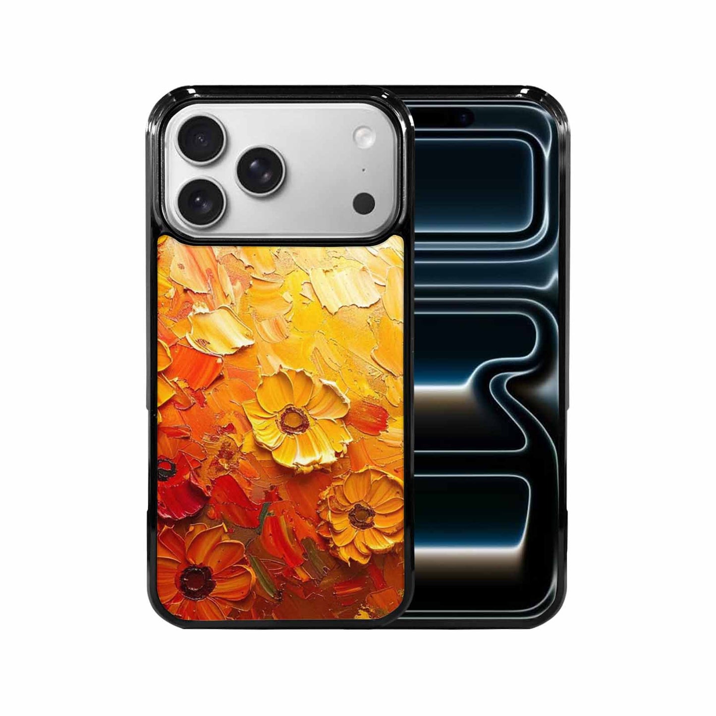 iPhone 17 Pro Max Case — Impressionist Sunflower Brushstroke Pattern Floral, Customized Protective Case