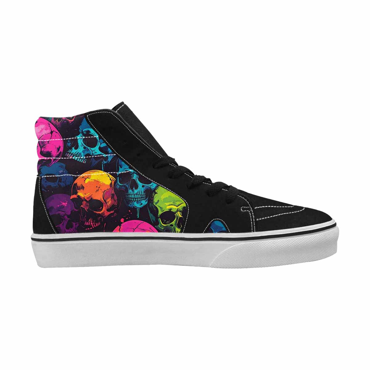 MEN'S 1000s Skulls Digital Camo High Top Canvas Grunge Custom Shoes
