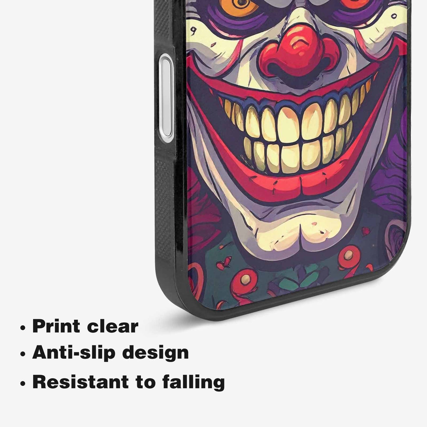 iPhone 16 Case — Evil Circus Heads Faces Overlapping Patterns, Custom Made Phone Cover
