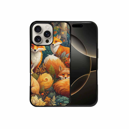 iPhone 16 Pro Max Case — Fox Forest Fox Forest Pattern Hundreds, Custom Art Phone Cover