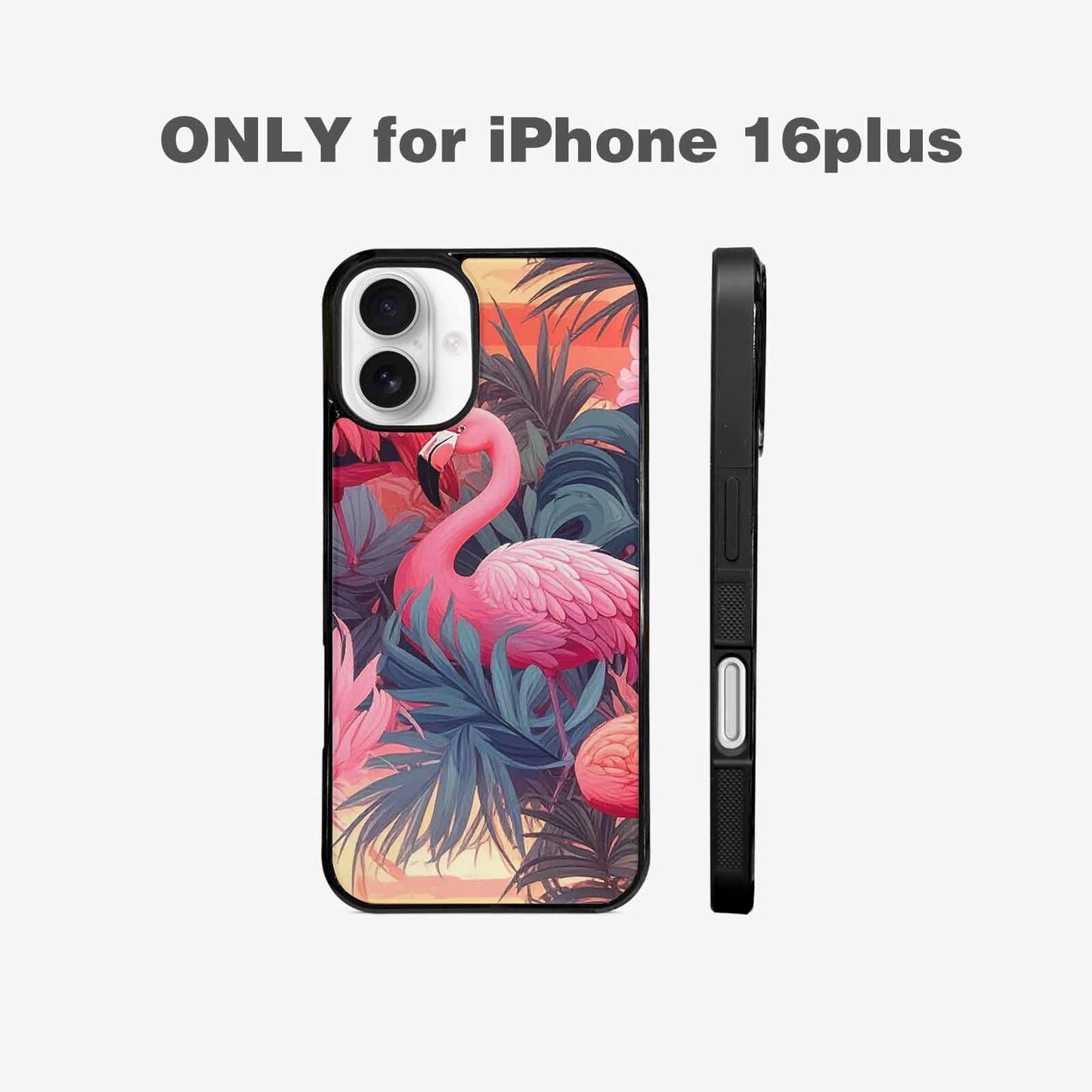iPhone 16 Plus Case — Flamingo Tropical Flamingo Tropical Pattern Hundreds, Custom Designed Case Cover