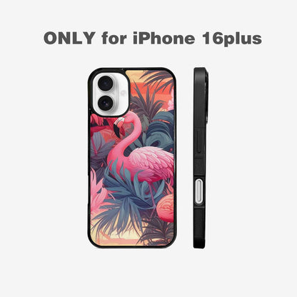 iPhone 16 Plus Case — Flamingo Tropical Flamingo Tropical Pattern Hundreds, Custom Designed Case Cover