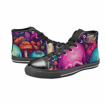 MEN'S Mushroom Skull High Top Canvas Y2K Custom Shoes