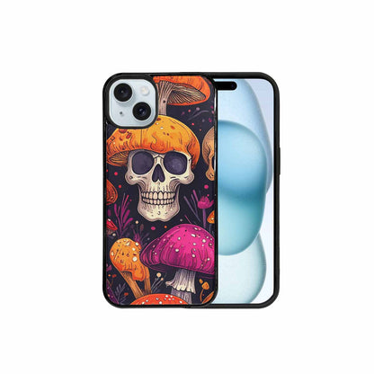 iPhone 15 Plus Case — Mushroom Skulls Custom, Custom Art Phone Cover